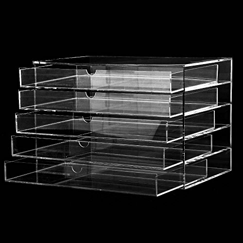Homdox Acryl Kosmetikorganizer Transparent Make-up Kosmetik Schmuck Organizer Kosmetikschrank Aufbewahrung - 5