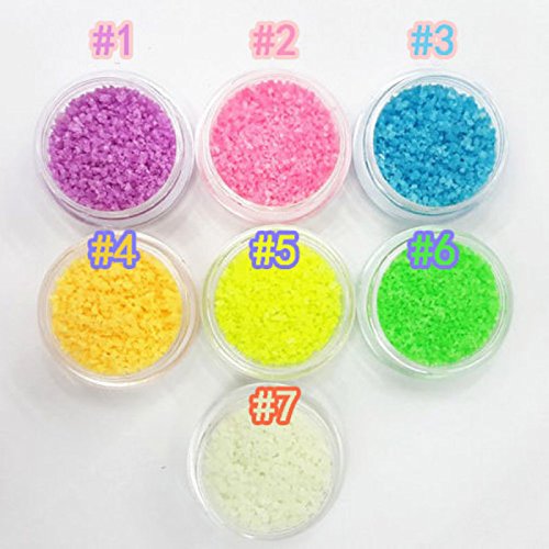 iDealhere Glitter Leuchtende Nagel Tipps Dekoration Maniküre (7#)