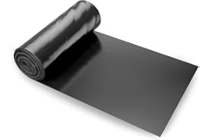 VEVOR Bâche en plastique très résistante, 0,1 mm épaisseur, rouleau de bâche en polyéthylène épais, 0,91 x 15,24 m, bâche protection peinture, pour pare-vapeur de vide sanitaire, multi-usages, noir