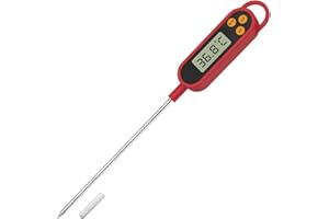 ‎MIXCMAX MixcMax Küchenthermometer Einkochthermometer Kuchen Flaschen Thermometer Küche Kochen Wasser Milch Baby Haushaltsthermometer LCD Digital Fleischthermometer mit Langer Sonde