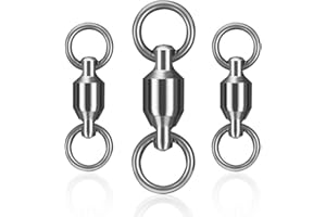 CRAZY SHARK 20 Stück Angeln Kugellager Wirbel, Starke Angelwirbel zum Spinnfischen, Verbindungswirbel zwischen Hauptschnur und Vorfach, hohe Tragkraft, Angel Zubehör Geeignet für alle Angelszenarien