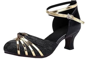 FM2018XSL Chaussures de danse latine pour femme, chaussures latino-américaine avec talon 5.50 cm pour danse salsa tango.