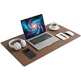 90x40 XL Leather Mouse Pad,Office,Table Mat Sumen,Comfortable Mouse Pad,Directional (Brown)