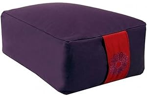 Raum der Stille Meditations und Yoga Kissen rechteckig 38x28x13cm mit Tragegriff Unterseite schwarz Diverse Farben gefüllt mit Buchweizenhülsen nachfüllbar