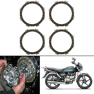 Autofy Highly Durable Aluminium Clutch plates/Clutch Disc For Hero Splendor/Passion (Set of 4)