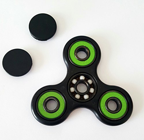 JOY Fidget Spinner ADHD Focus Toy Ultra Durable High Speed Hybrid Ceramic Bearing Long Spins Fun Black & Green