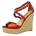 Produktbild B-commerce Mode Damen High Heel Blumendruck Keile Schuhe Fischmund Sandalen Kreuz Knöchelriemen Freizeitschuhe Arbeitsschuhe