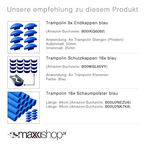 16x Trampolin awm® Befestigungsklammern für Stangen Pfosten Netz Ersatzteile Zubehör - 5