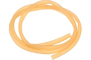 M METERXITY Tubo de Látex Natural, 3/16" [5mm] ID X 9/32" [7mm] OD Longitud de 3 Pies Manguera de Látex para Hogar/Laboratorio/Deportes, Tubos de Banda Altamente Elásticos [Amarillo]