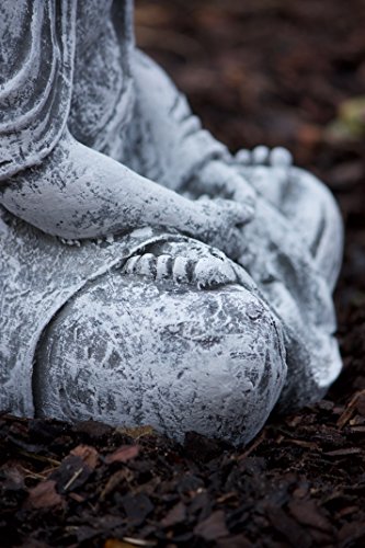 Steinfigur sitzender Shiva -2- , frost- und wetterfest, massiver Steinguss - 8