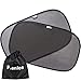 Produktbild Kinder-Sonnenblende für Autofenster, Sonnenschutz Auto Kinder, Selbsthaftende Auto Sonnenblende für Seitenfenster, Baby Autosonnenschutz passt universell, 2 Stück, Schwarz, 50 x 30cm