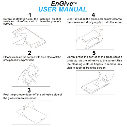 Samsung Galaxy S7 Glasfolie, EnGive Vollglasfolie Samsung Galaxy S7 Schutzglas Echtglasfolie Displayschutzfolie Panzerglas (bewusst kleiner als das Display, da dieses gewölbt ist) - 3