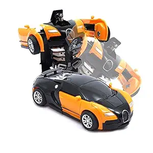 Myric 2in1 Robot Transformer Toy Car with Light and Music (Multi Color)