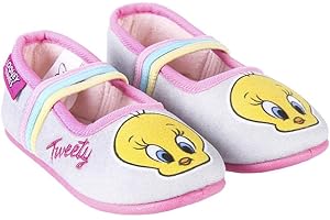 CERDÁ LIFE'S LITTLE MOMENTS Ciabatte per Casa da Bambina per l'inverno di Titti [ Looney Tunes ] con Interni al 100% in Cotone e Suola Antiscivolo, Pantofole, Grigio, 27 EU