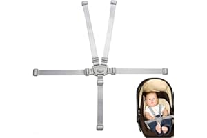 SGERUFZ Cinture di Sicurezza Universali per Seggiolone, 5 Punti Regolabili, Cintura di Sicurezza per Bambini, Compatibile con Seggioloni e Passeggini, Ideale per Stokke Tripp Trapp e Chicco Polly