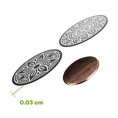 Placche Metallo Smartphone VAVA Placche Metalliche Adesive Metal plates per Supporto Magnetico Auto Air Vent / Magnetico CD Slot per Smartphone, 2 Placche Metalliche Tonde con un adesivo 3M(Altamente Compatibili, Restano Attaccate in Tutta Sicurezza, Ferro Antiruggine)