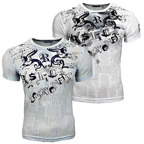 Rusty Neal -  T-Shirt - Uomo Blu Small