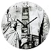 Produktbild Hama Wanduhr New York aus Glas (geräuscharm, leises Ticken)