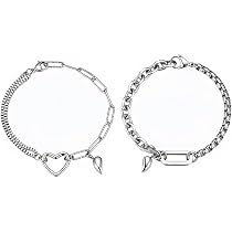 Bracciali Magnetici Per Coppie E Amici - Attrazione Magnetica - Ciondolo In Acciaio E Corda Di Cera