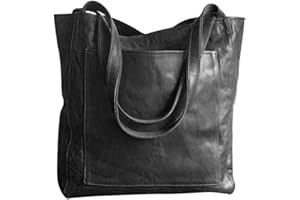 Liuduo, borsa a tracolla da donna, grande, in morbida pelle PU, borsa a tracolla casual grande borsa sotto le ascelle borsa borsa per lavoro e viaggi, shopping (nero)