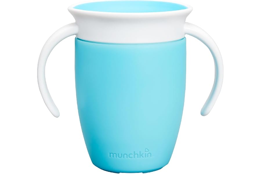 Munchkin Miracle 360° Vaso De Entrenamiento Con Asas, color Azul, 207 ml