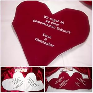 Einladung Hochzeit aus Stoff