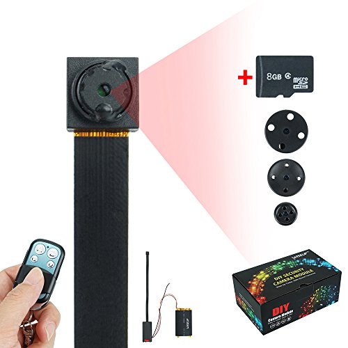 Preisvergleich Produktbild WISEUP 8GB 1920x1080P HD Mini Versteckt Kamera Taste Zuhause Überwachungskamera mit Bewegungsmelder und Aufzeichnung