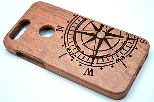 PhantomSky Huawei Honor 8 Funda de Madera   Serie de Lujo  Natural Hecha a Mano de Bamb   Madera Carcasa Case Cover para tu Smartphone - Comp  s Palisandro Rosewood Compass 