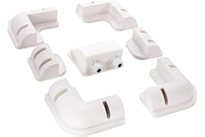 OBLLAR 7PCS Solar Panels Mounting Brackets Kit ABS Corner Bracket Support Kit Roof Drill-Free Mount for RV, Caravans, Vehicles, Camper Vans, Sheds (White)