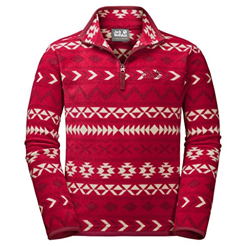 Preisvergleich Produktbild JACK WOLFSKIN Fleecepulli K INUIT PULLOVER, scarlet all over, 104, 1606262-7801104