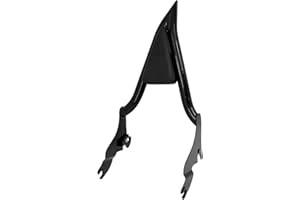 YHMTIVTU Schienale passeggero staccabile Sissy Bar posteriore con cuscino compatibile con Harley Touring Road King Street Glide Electra Glide Road Glide FLHR FLHX FLHT FLTR 2009-2022 Nero Medium