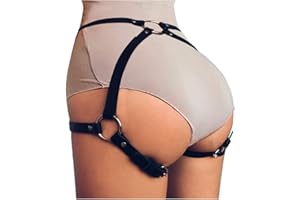 keland Mujeres Sexy Punk Cuero Arnés para el Cuerpo Harajuku Pierna Enjaulada Holster de Muslo Ligas Gótico Cinturón para Rave Trajes