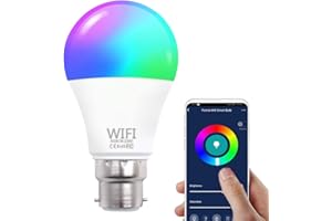 ACMEDE Ampoule Intelligente Wifi Led Smart Bulb B22, 9W Ampoule Connectee Alexa, Compatible Avec Alexa, Google Home, Commande De Téléphone, Lumière Blanche Chaude Blanc froid Sans Moyeu Nécessaire