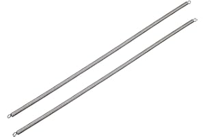 UXCELL sourcing map Resorte de extensión: diámetro del alambre de 0,7 mm, diámetro exterior de 5 mm, resorte de acero de longitud libre de 300 mm Resorte de tensión de doble gancho pequeño 2 piezas