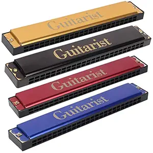 GUITARIST GT-24 Mouth Organ Harmonica 48 holes For Childerns (Multicolor)