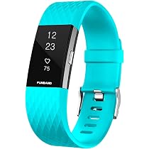 Bracelet Silicone FunBand Pour Fitbit Charge 2 - Taille Small Ou Large - Remplacement Confortable