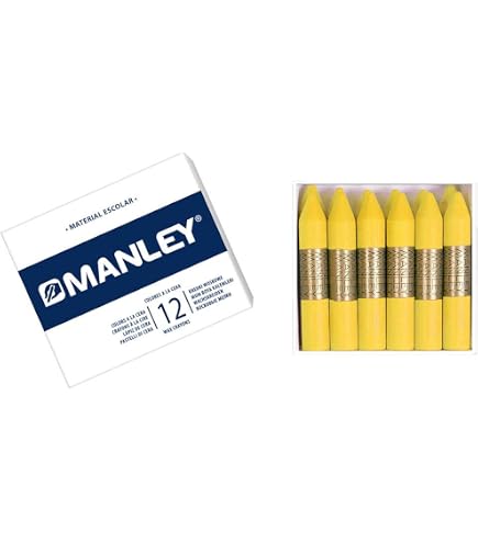 Manley mnc04840 – pack di 12 pastelli a cera, colore: celeste chiaro