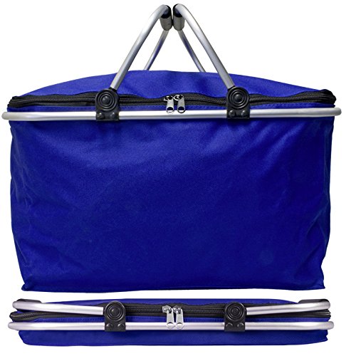 Einkaufskorb faltbar von JEMIDI Korb Einkaufstasche Faltkorb Falt Körbe Shopper Picknickkorb Schwarz - 5