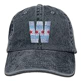 Material:Cotton uykjuykj Baseball Caps Hats Unisex Adult Chicago City Flag Winner W Washed Denim Retro Cowboy Style Baseball Cap Sun Hat Trucker Hat Dad Hats Adjustable Unique Personality Cap
