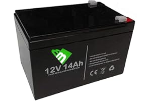 ELECTRONIC MEGASTORE BATTERIA RICARICABILE USO CICLICO PIOMBO 12V Volt 12 AH 14 AH PER BICI ELETTRICHE 6DZM-
