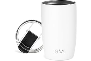 Simple Modern Travel Coffee Mug Tumbler with Flip Lid | Insulated Stainless Steel Iced Coffee Cup | Gifts for Women & Men | Voyager Collection | 350ml | Winter White