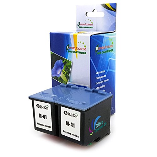 2 x Wiederaufbereitete (Remanufactured) Druckerpatronen ersetzen Samsung M41 INK-M41 schwarz Fax Patrone für Samsung SF370 Samsung SF375 Samsung SF375TP - 2
