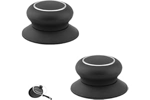 MALOUSUN 2 maniglie per coperchio per pentole, colore nero, con viti, pezzi di ricambio per coperchio, manico di ricambio universale per pentole, coperchio e pentole AMC, pomello resistente al calore