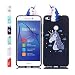 Produktbild Universecase Huawei Enjoy 7S/P Smart Hülle Einhorn Marine Tasche Handyhülle mit Squishy Kawaii Spielzeugtier Silikon Klar Transparent Stoßfest Schutz Back Cover Schutzhülle