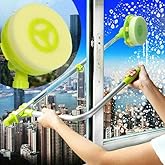 U Shaped Telescopic Window Squeegee Cleaner High Rise, Adjustable Sponge Head And Squeegees, Window Glass Cleaning Tools For Indoor Outdoor Window, 1.4m Extendable Steel Pole - View #6