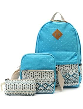 OURBAG Segeltuch Rucksack Schulter Beutel Mappe 3PCS stellte für Frauen ein