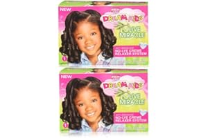 CHEEKY PEACH AFRICAN PRIDE Dream Kids Olive Miracle No-Lye Relaxer - Regular - 2 Pack Bundle