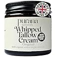 Whipped Tallow Cream - Grass-Fed, Halal Beef Tallow Skincare with Organic Olive Oil - Seed Oil Free, Face & Body Moisturiser for Dry Skin & Eczema Relief (Original)