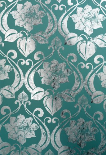 Preisvergleich Produktbild Chroma Tapete in petrol, silber