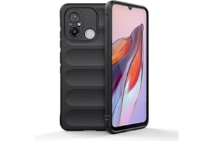 RankOne Airbag Funda de Silicona Líquida para Redmi 12C / Redmi 11A (6.71" Inches) - Negro